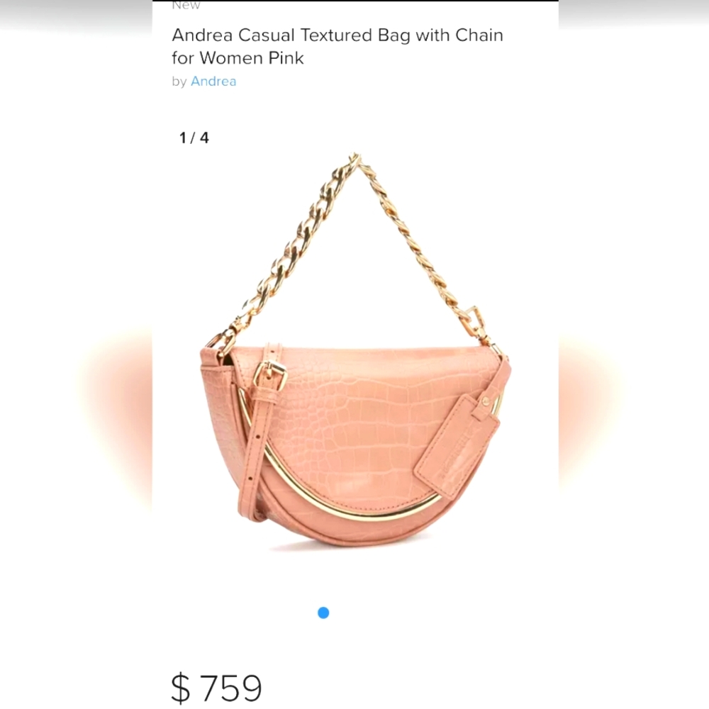 Pink Andrea Bag NWT